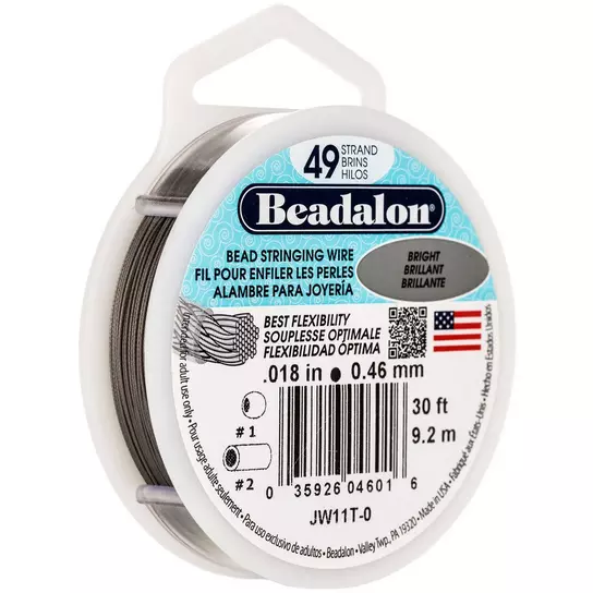 Beadalon 49 Bead Stringing Wire BLACK
