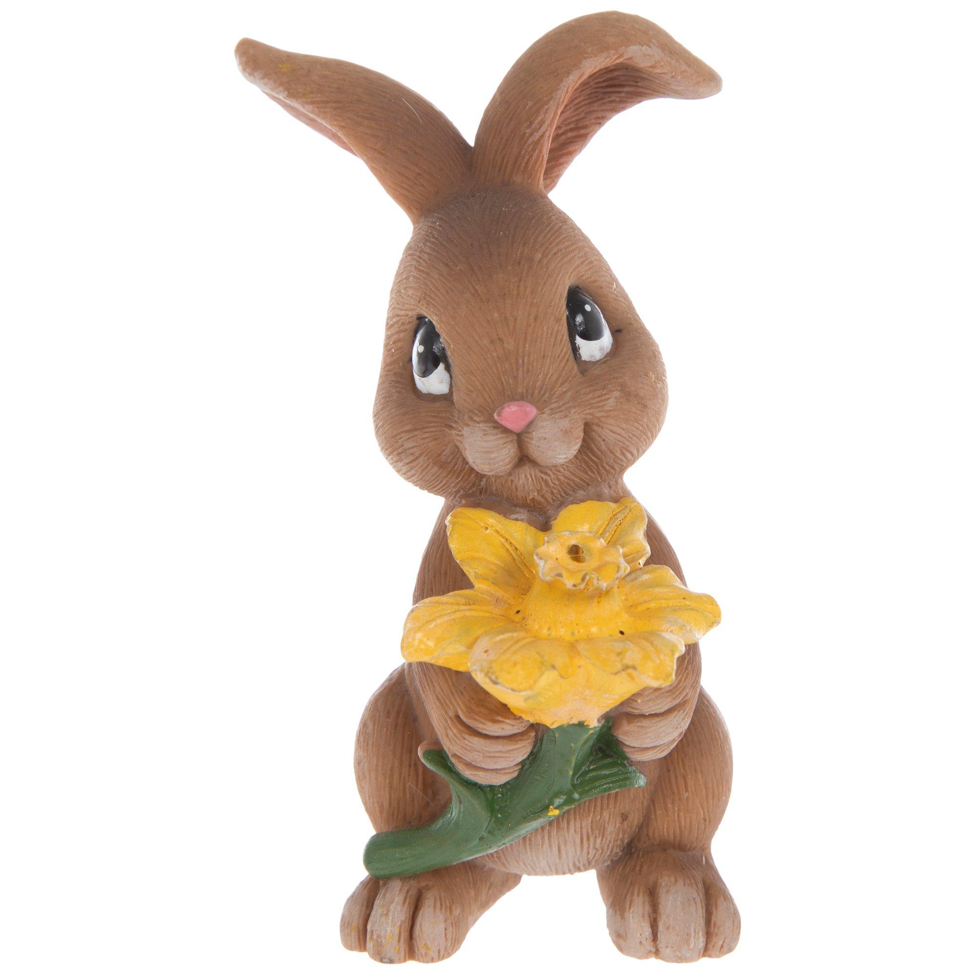 Brown Bunny With Daffodil Figurine | Hobby Lobby | 206291512