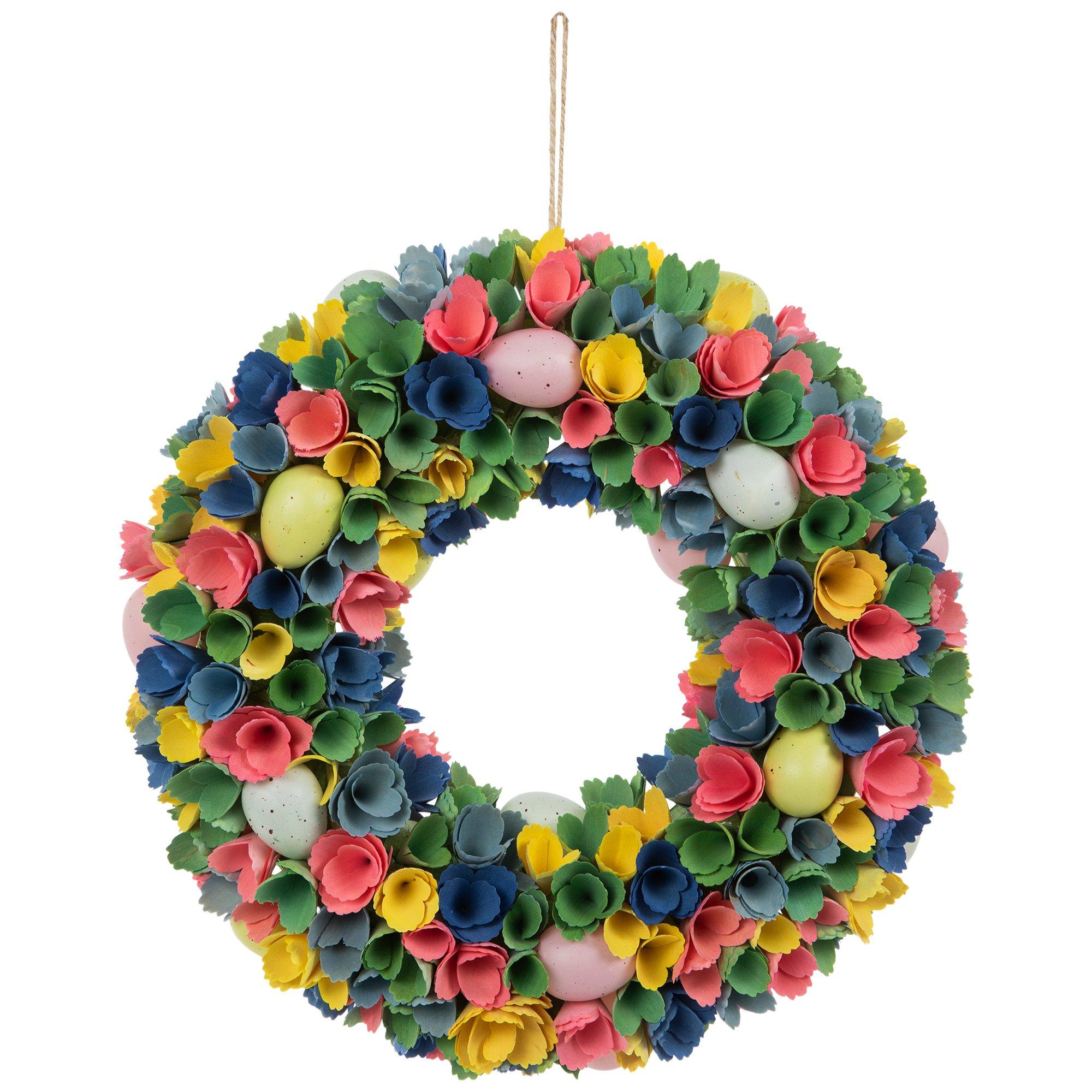 Easter Egg Wood Wreath