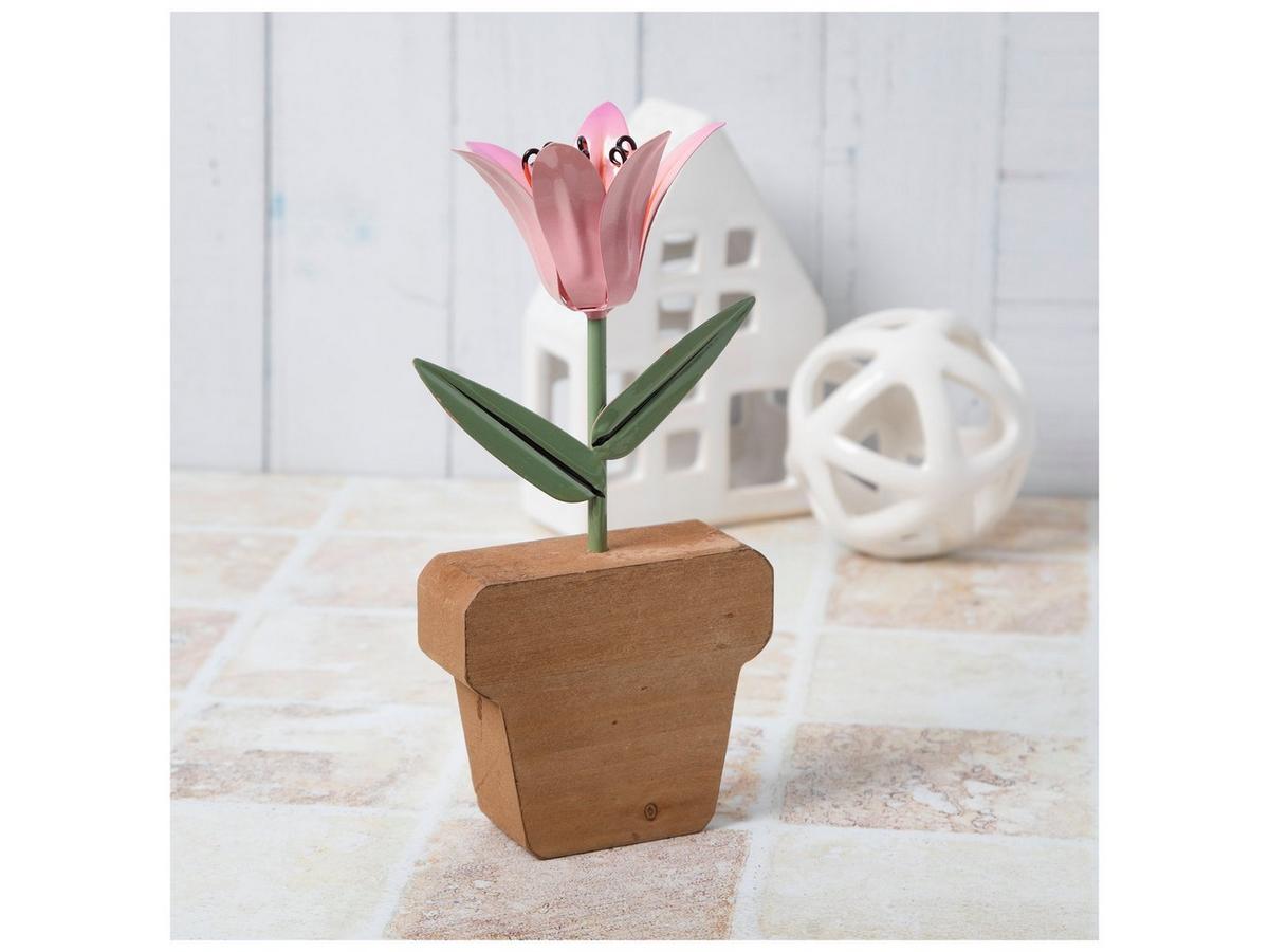 Pink Potted Flower Metal Decor | Hobby Lobby | 206303895