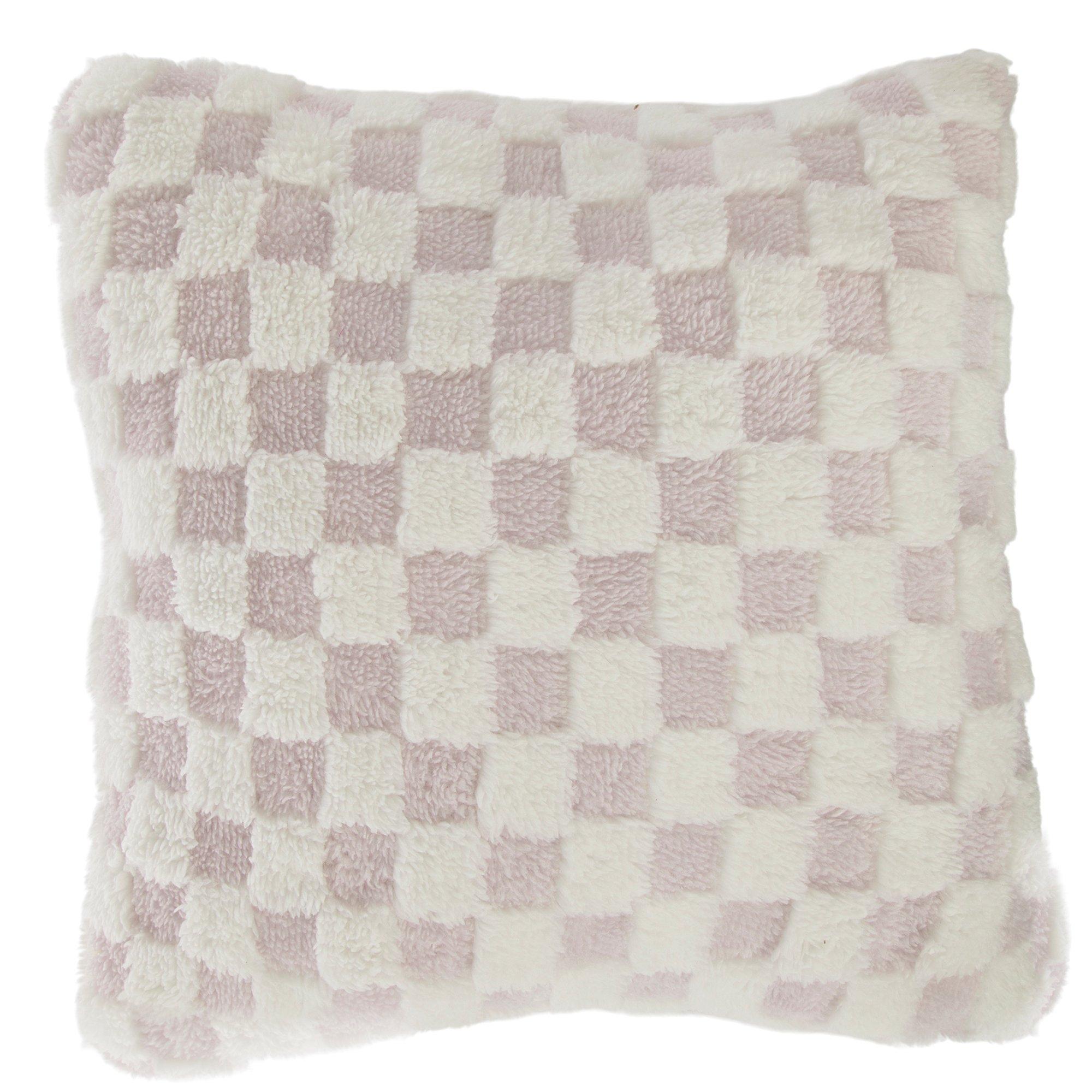 Fuzzy Checkered Pillow