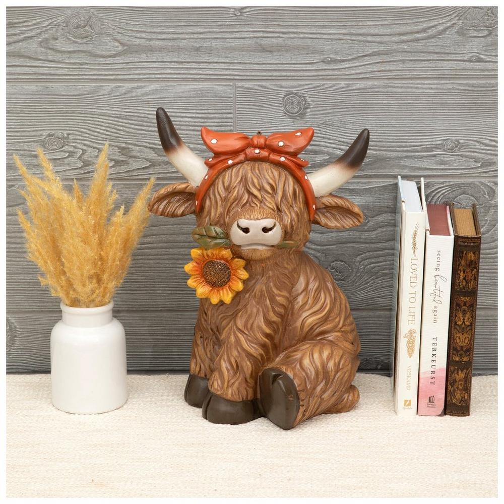 Highland Cow Wearing Headband Statue | Hobby Lobby | 206321947