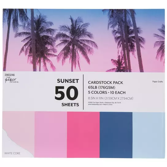 Recollections Cardstock Paper Neon Pink Green Orange 8 1/2 x 11 South  Beach