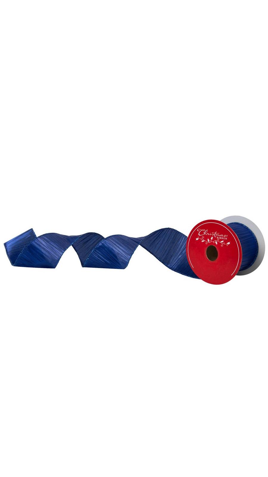 Royal Blue Wired Edge Ribbon - 2 1/2
