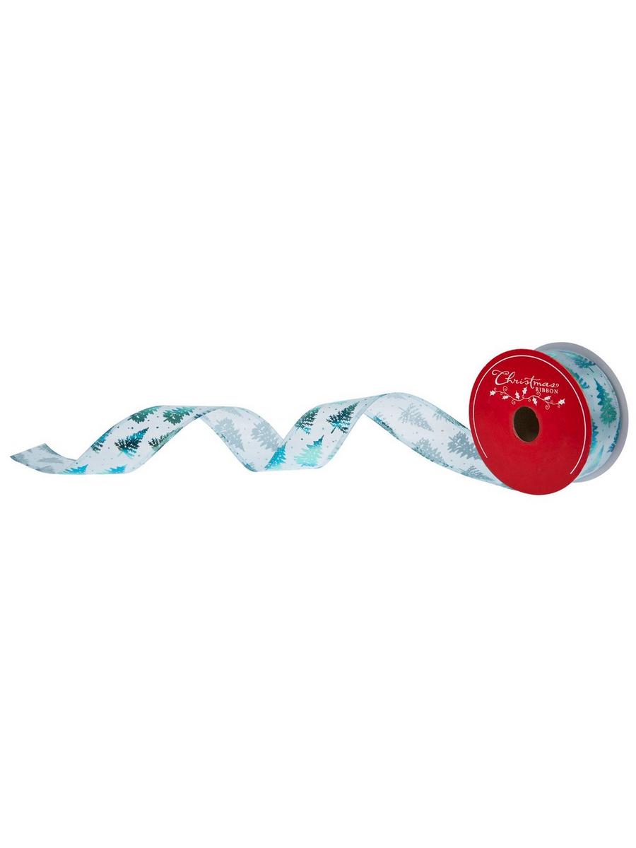 Turquoise Trees Wired Edge Ribbon | Hobby Lobby | 206345938