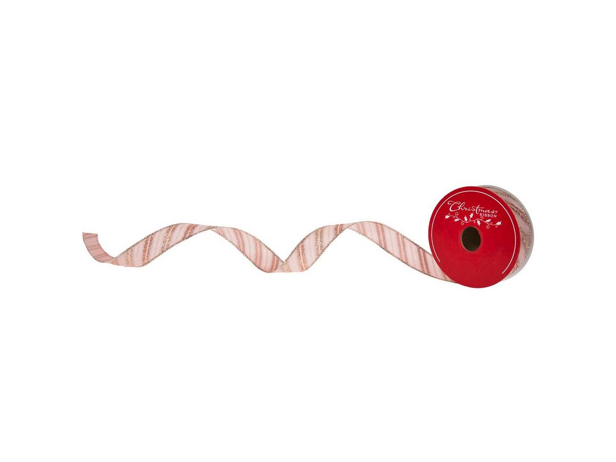 Rose Gold Striped Wired Edge Ribbon | Hobby Lobby | 206346456