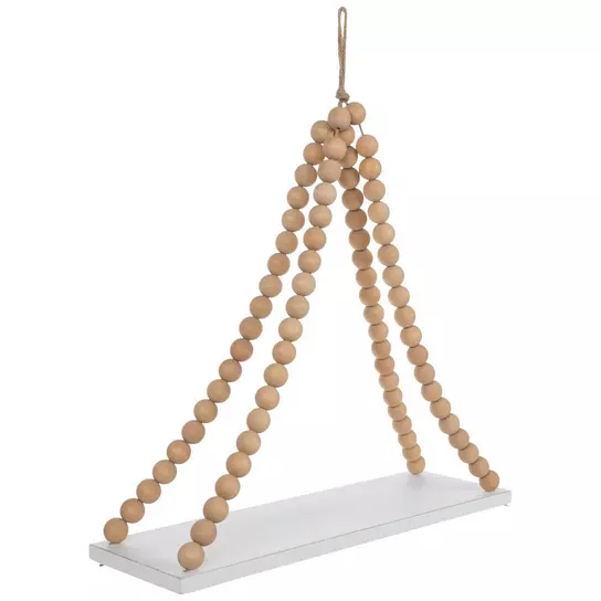 Wooden Hanging Beads White