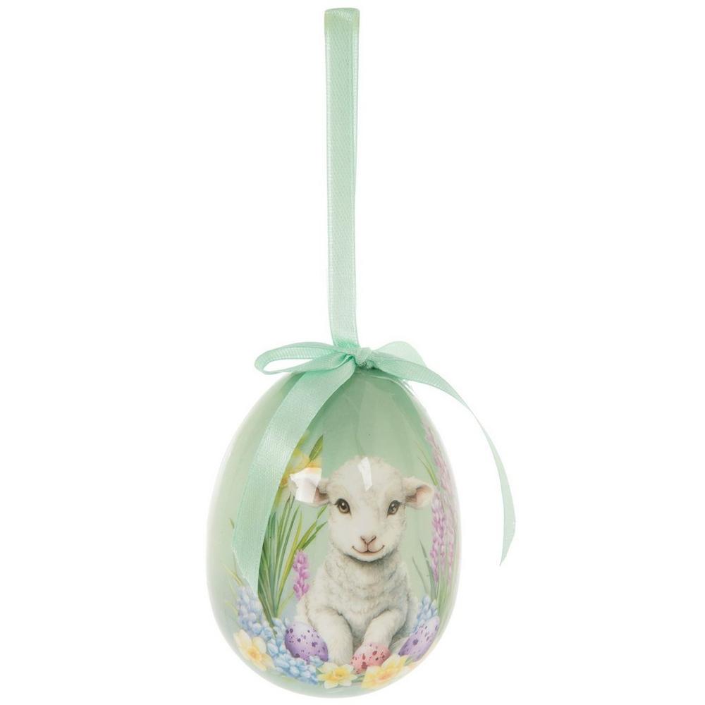 【flowerさま】 vintage animal ❀ グリーンの瞳の 羊ちゃん Green Lamb Easter Egg Ornament | Hobby Lobby | 206376750