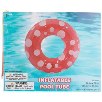 Red - Polka Dot Inflatable Pool Tube