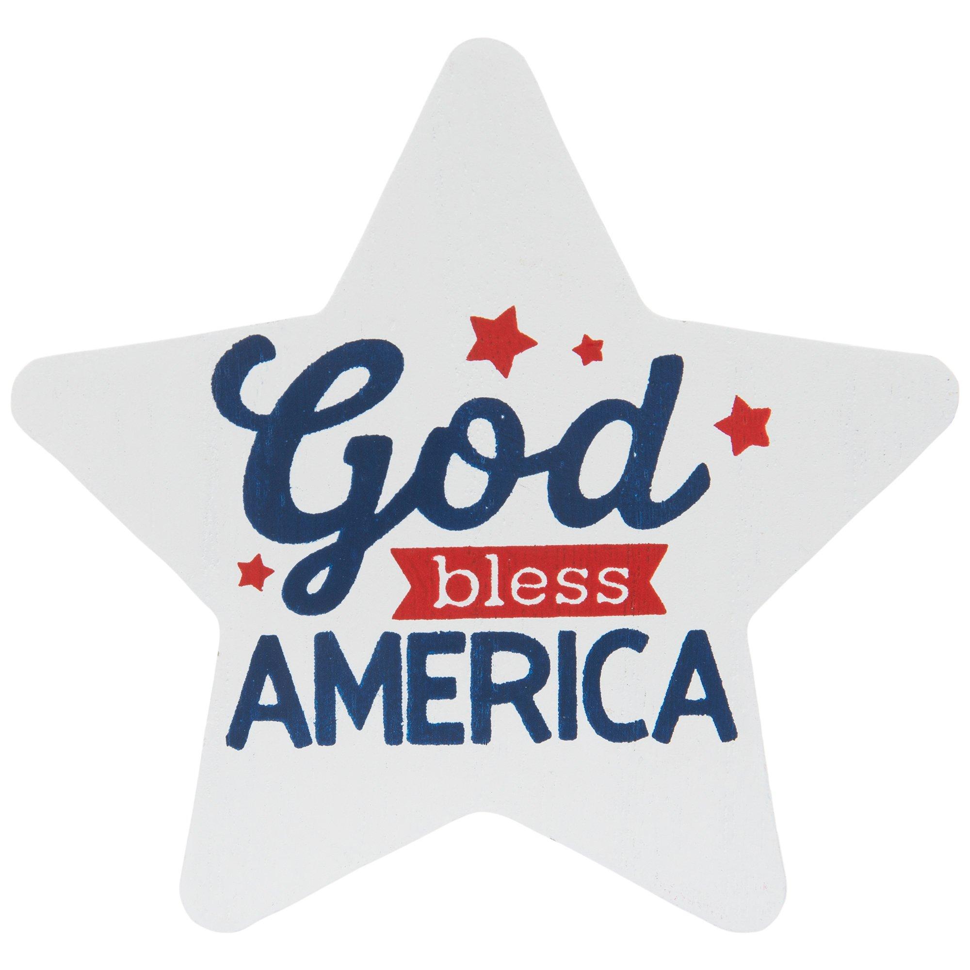God Bless America Star Wood Decor | Hobby Lobby | 206400220