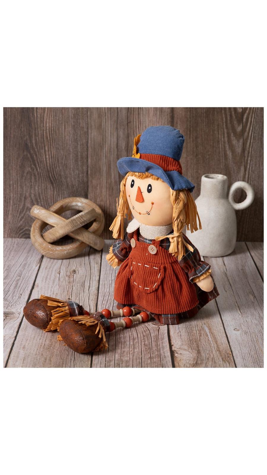 Scarecrow With Beaded Legs Shelf Sitter | Hobby Lobby | 206411151
