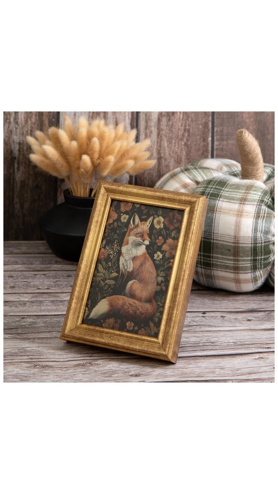 Floral Fox Framed Wood Decor | Hobby Lobby | 206412282