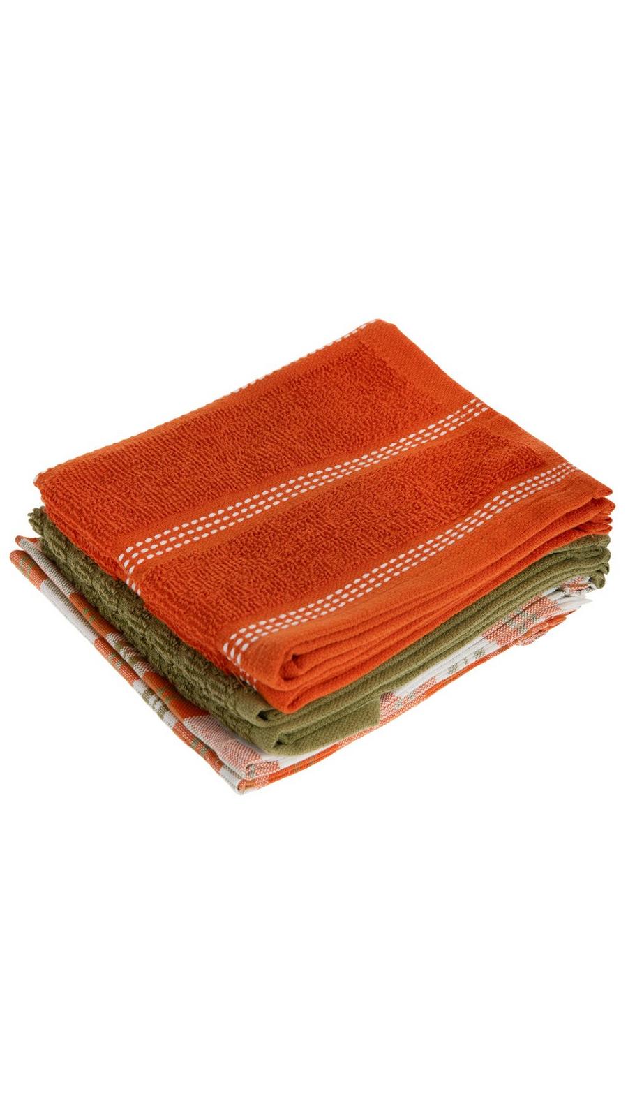 Orange & Green Plaid Dish Cloths | Hobby Lobby | 206413785