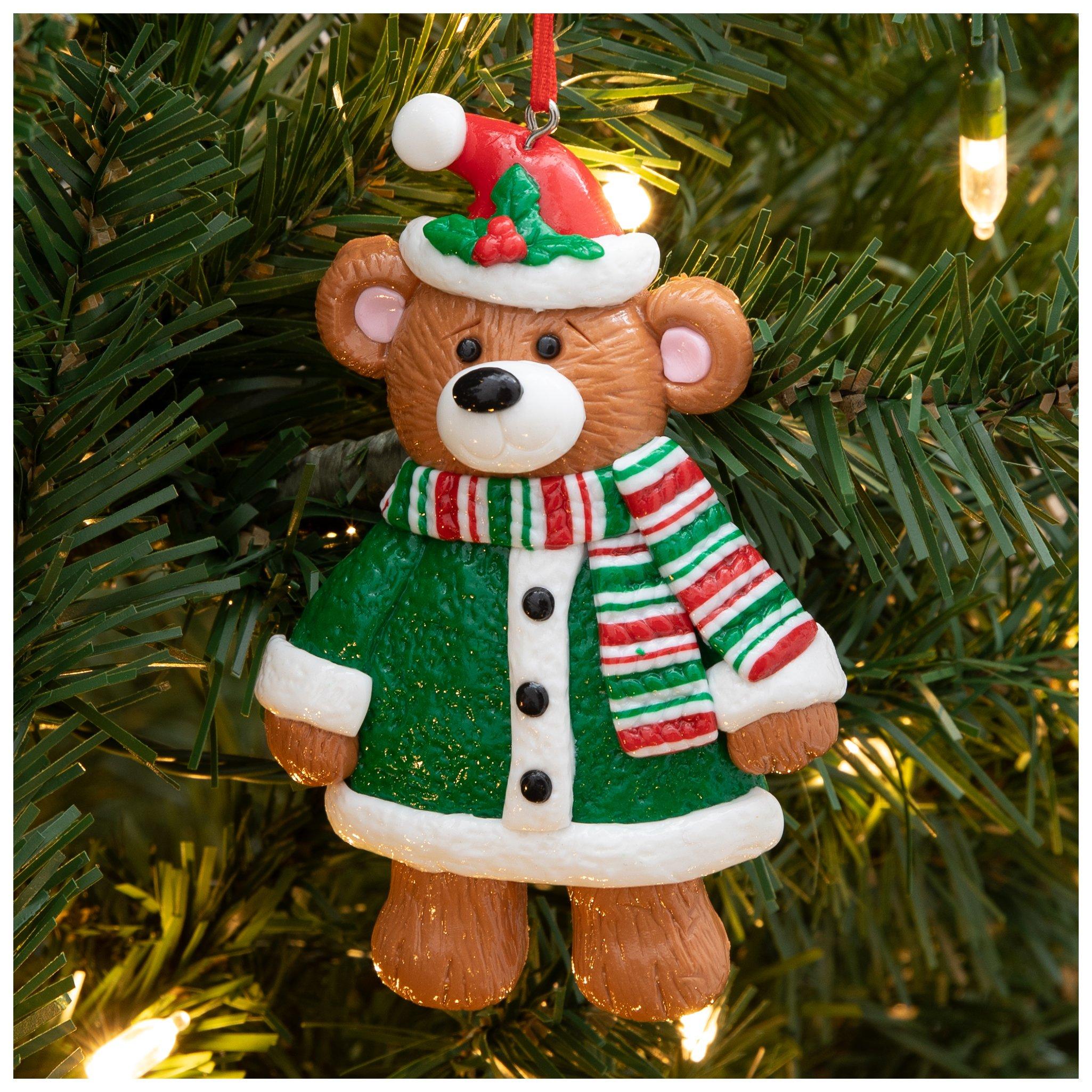 Teddybär Christmas Ornament Green Coat Teddy Bear Ornament | Hobby Lobby | 206420582