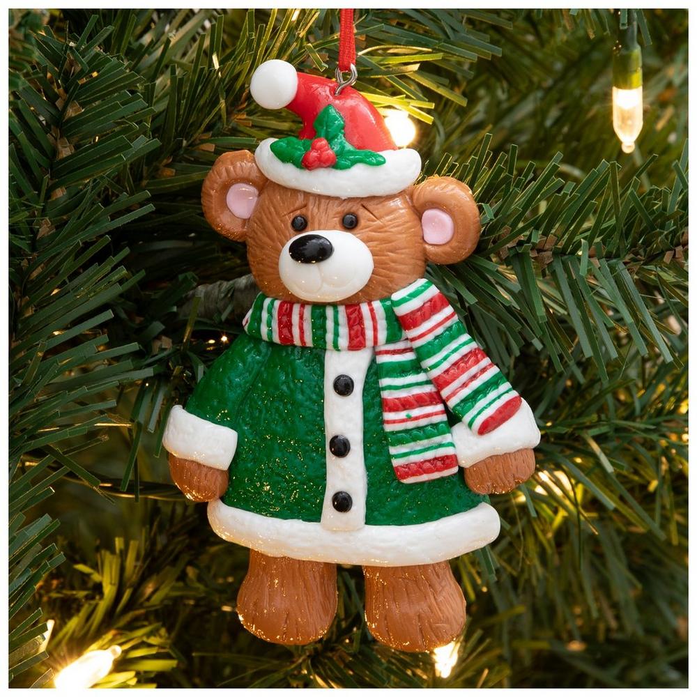 Green Coat Teddy Bear Ornament | Hobby Lobby | 206420582