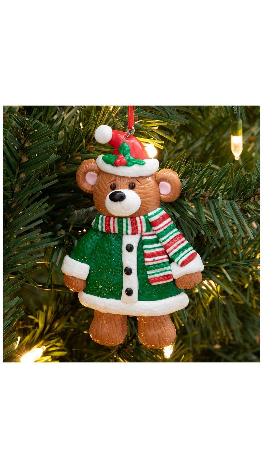 Green Coat Teddy Bear Ornament | Hobby Lobby | 206420582