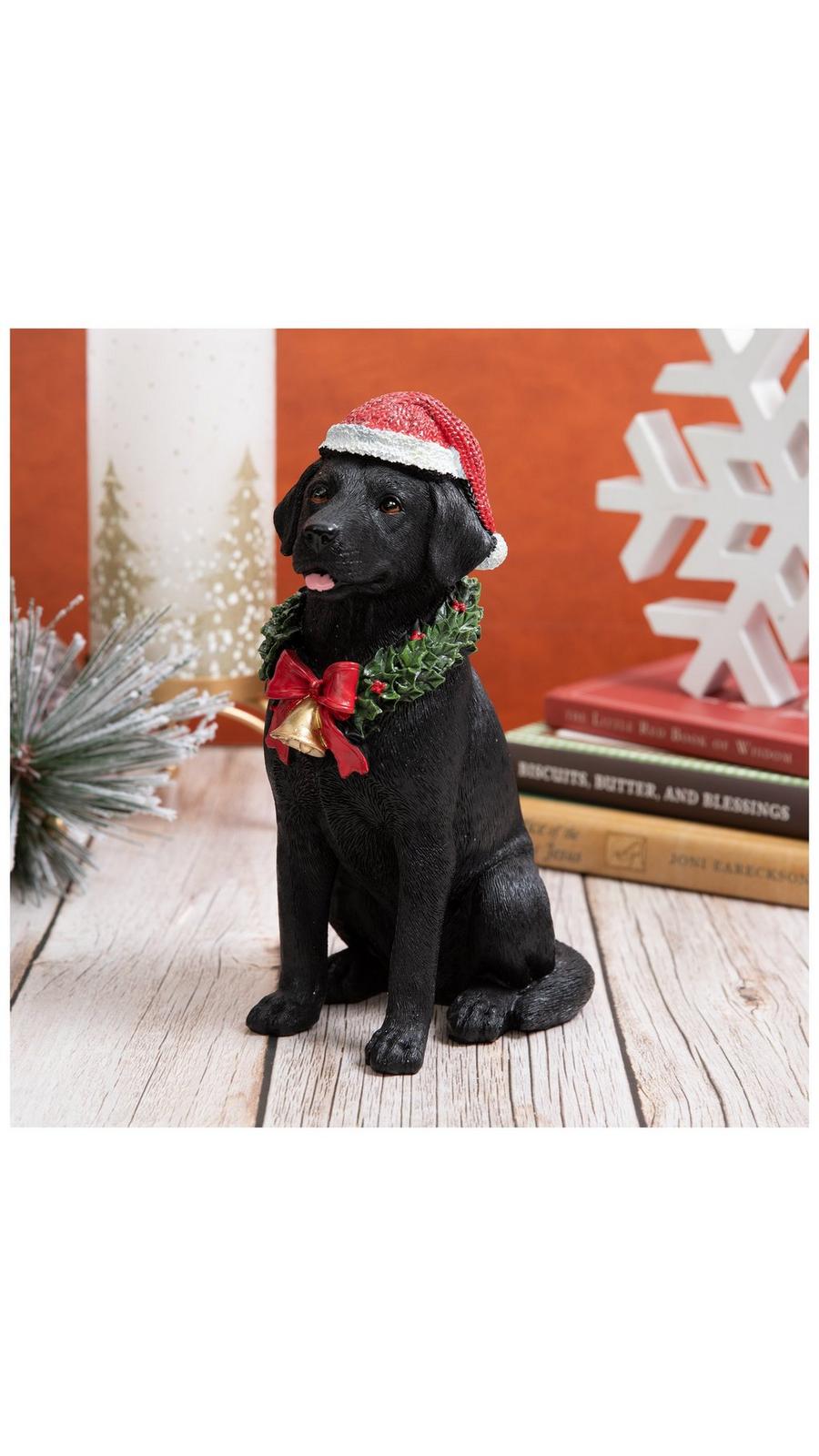 Black Lab Holiday Figurine | Hobby Lobby | 206441034