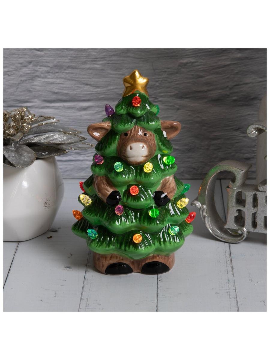 Highland Cow In Light Up Christmas Tree | Hobby Lobby | 206441117