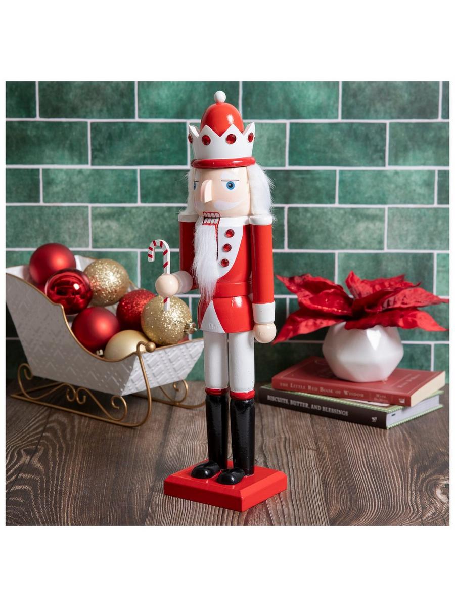 King With Candy Cane Wood Nutcracker | Hobby Lobby | 206444256