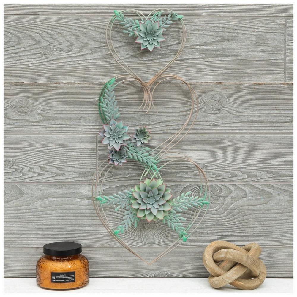 CVHOMEDECO Set Di 6 Stelle Decorative In Metallo - 10 Cm - Colore Salvia Desertico - Rustico Vintage Per Parete, Porta E Albero Di Natale - 3