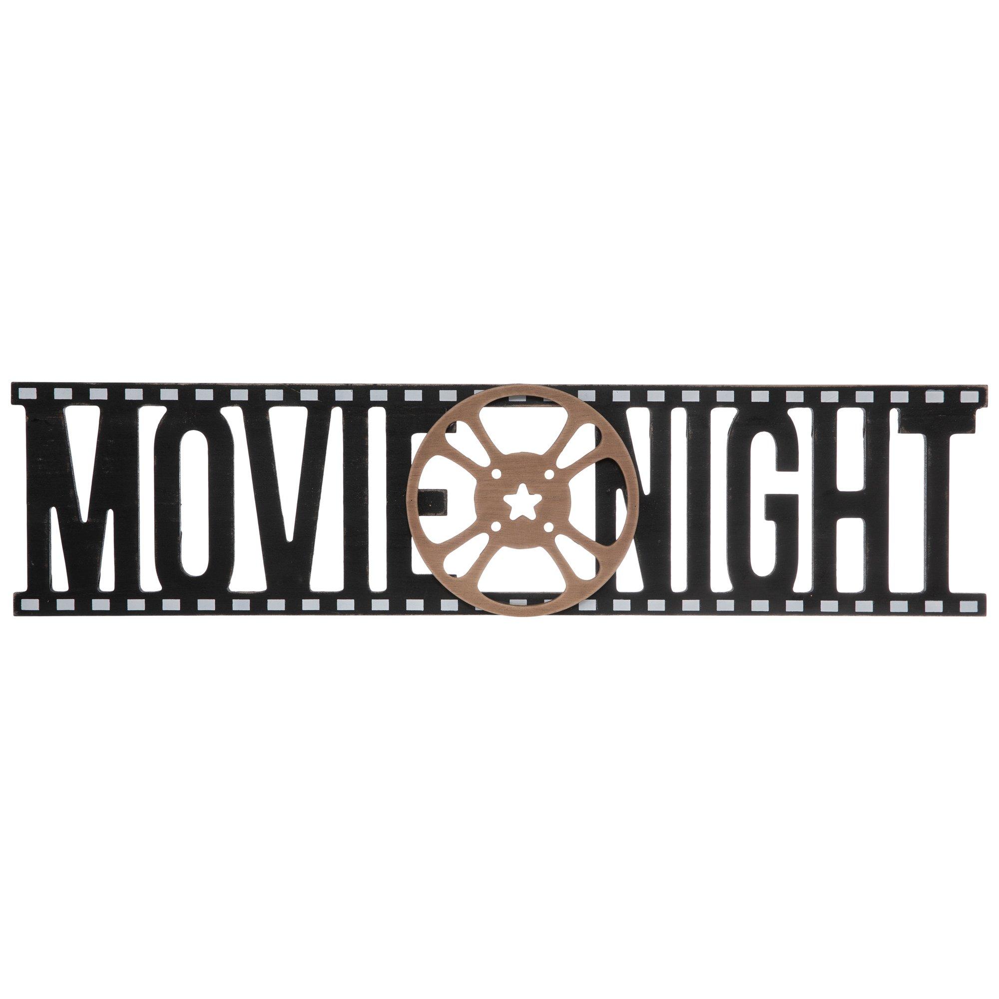 Movie Night Wood Wall Decor