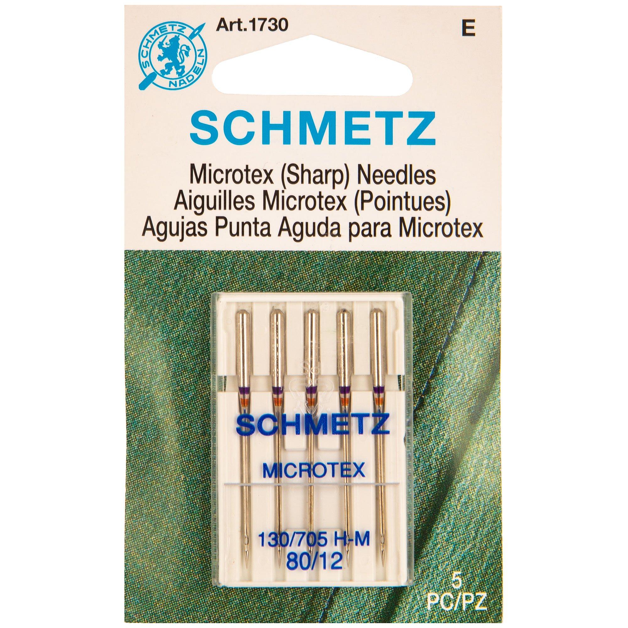 Microtex Sharp Schmetz Sewing Machine Needles Pack of 5 