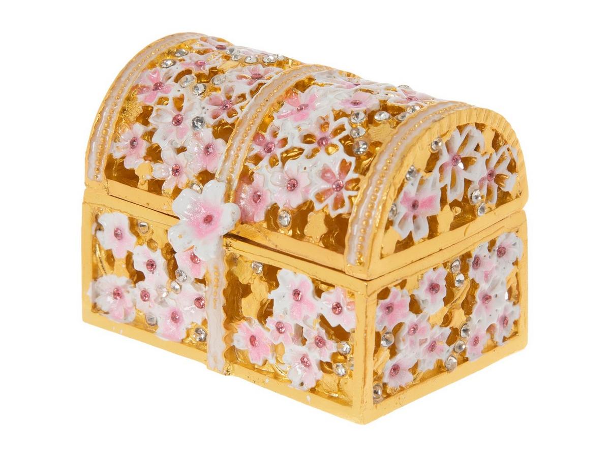 Pink & Gold Floral Treasure Chest Jewelry Box | Hobby Lobby | 2066595