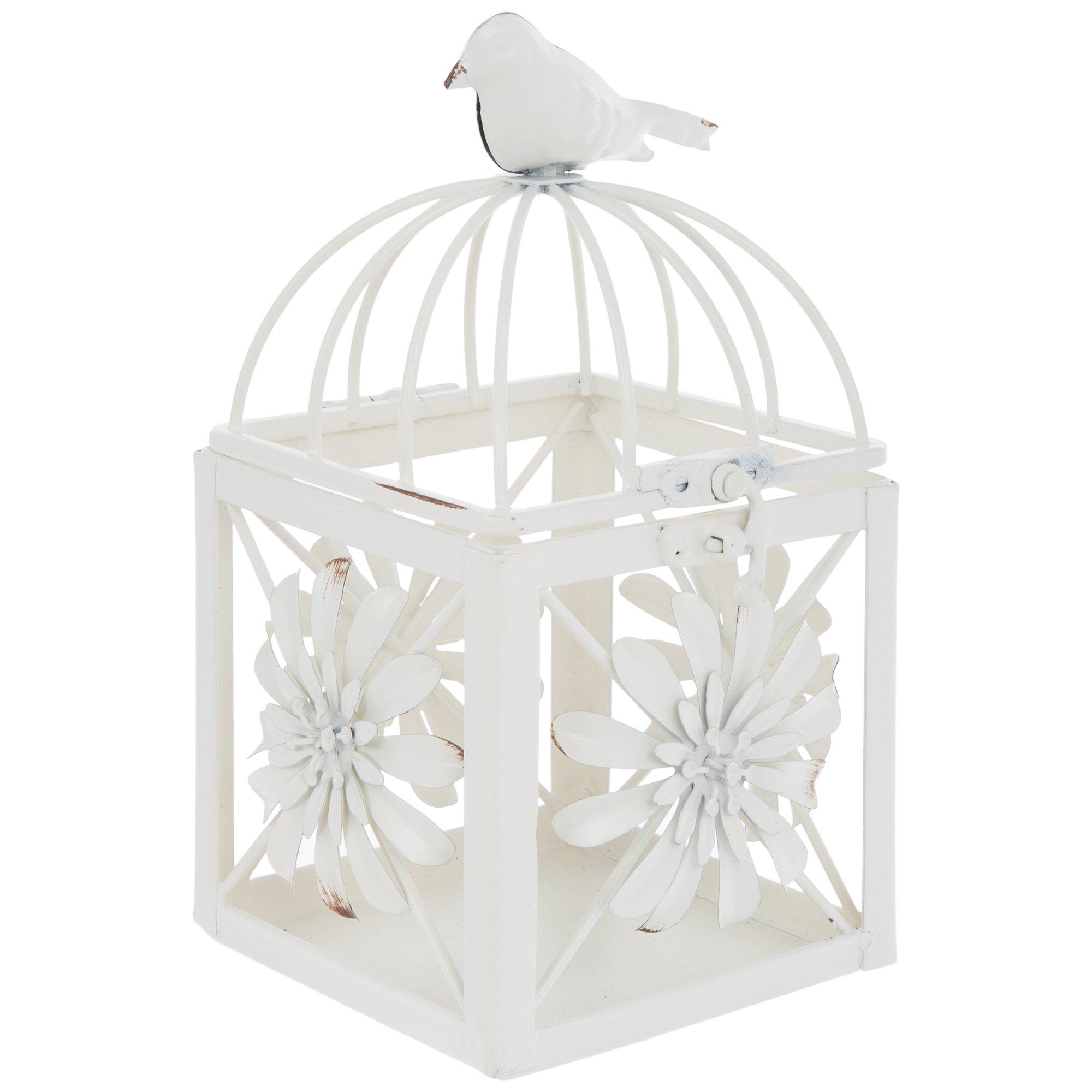 White Floral Metal Bird Cage Hobby Lobby 2068781