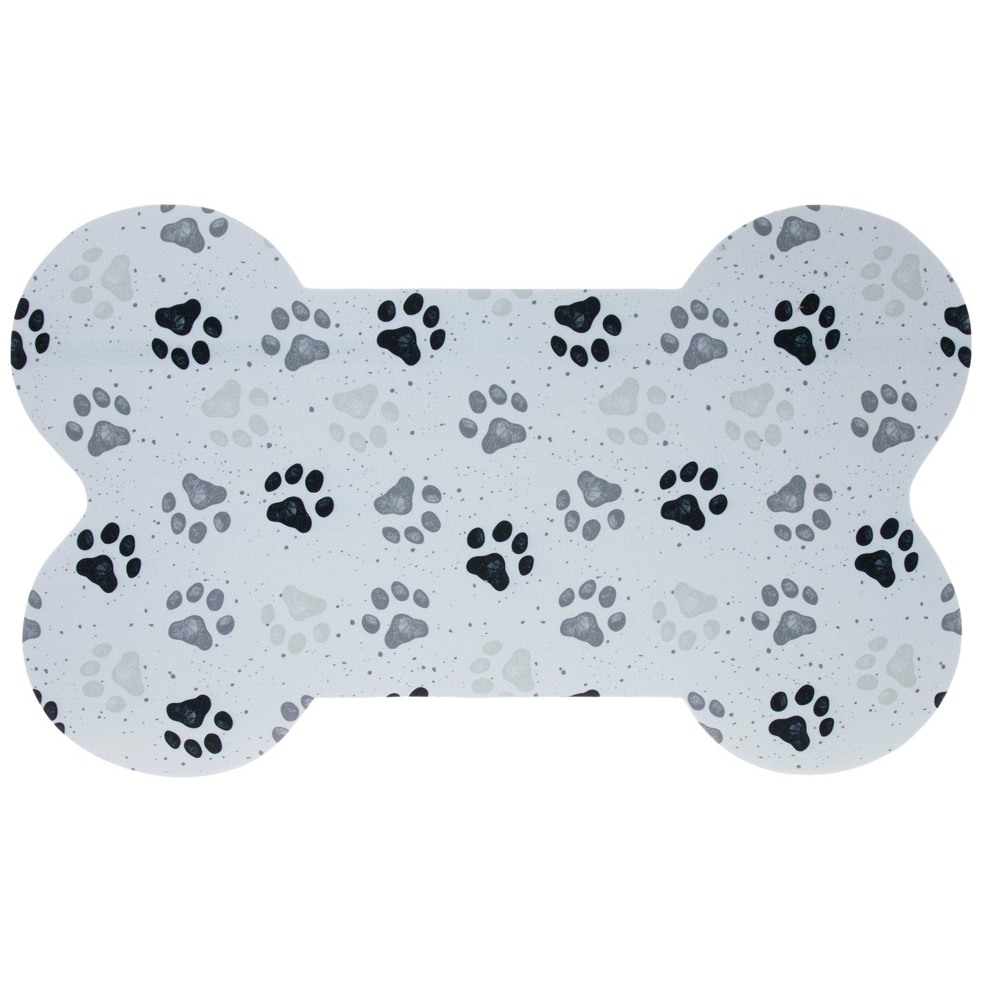 White & Black Paw Prints Bone Doormat Hobby Lobby 2069169