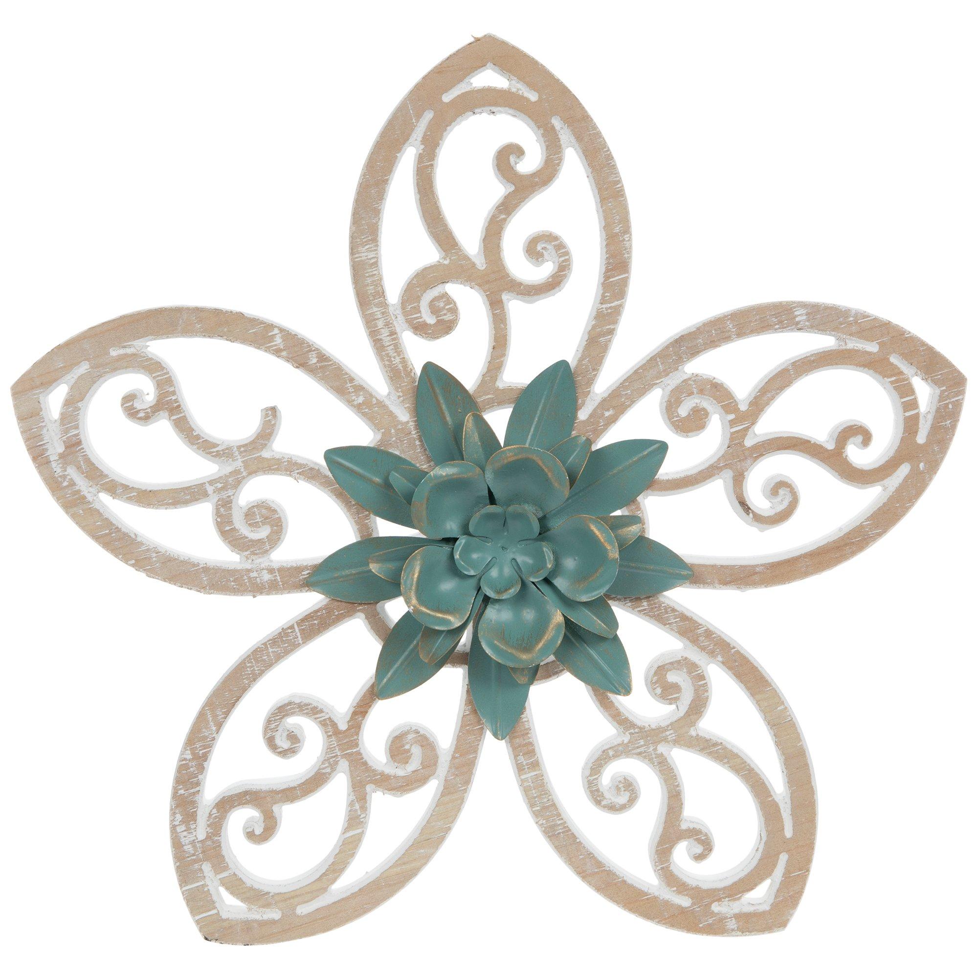 Teal Layered Flower Wood Wall Decor Hobby Lobby 2071272
