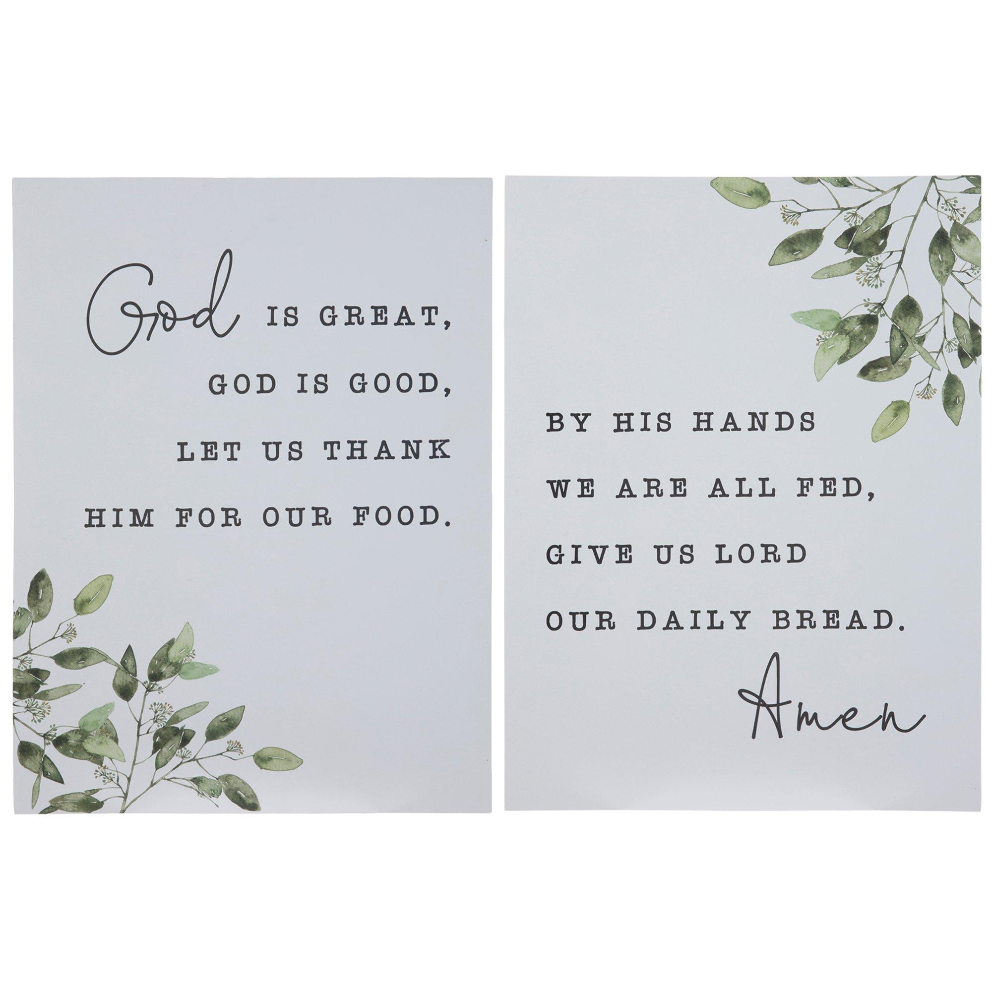 Daily Bread Prayer Wood Wall Decor Set