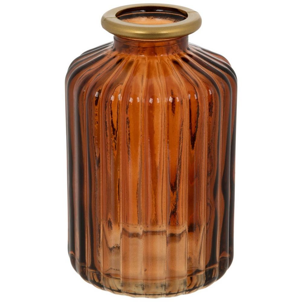 Ribbed Glass Vase