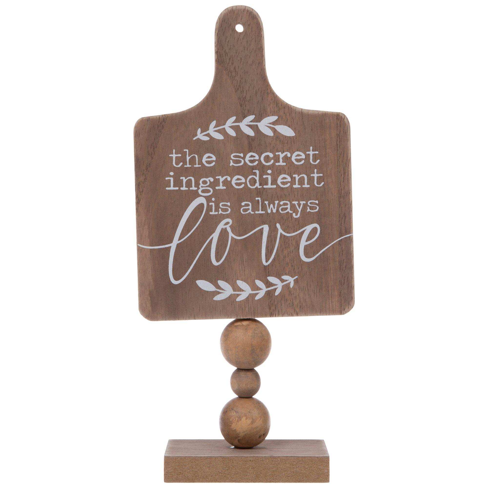 Bamboo Cutting Board Decor the Secret Ingredient is Always Love