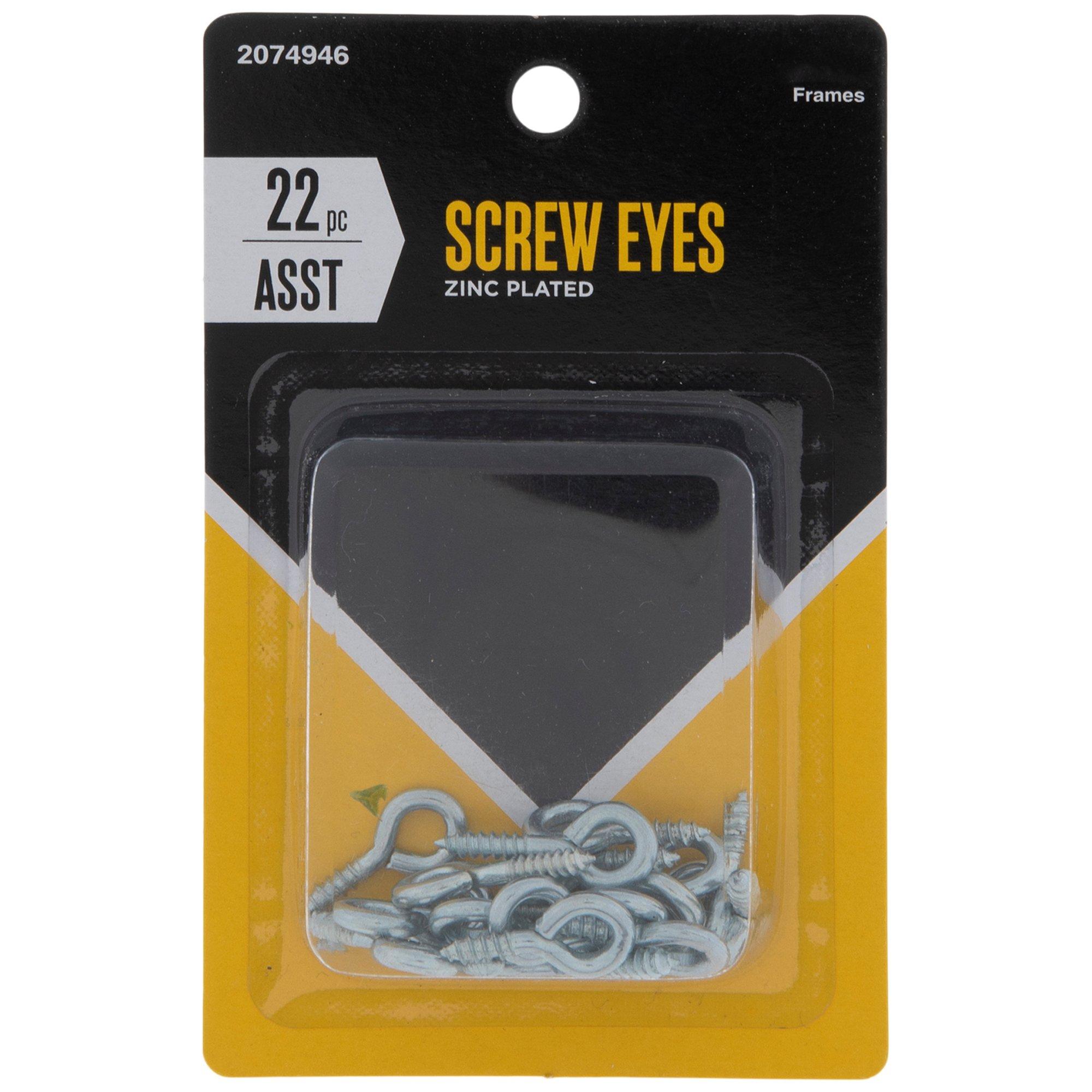 60 Pieces Screw Eyes, 40mm Eye Hooks Screw Blue Zinc-Plated Screw