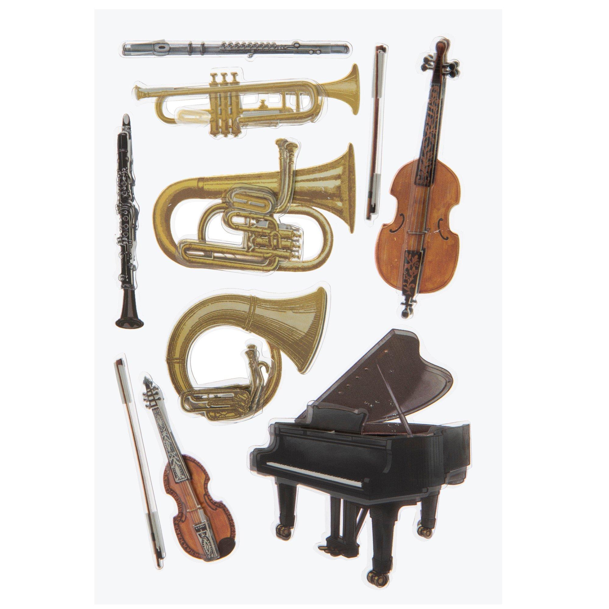 Musical Instruments 3D Stickers Hobby Lobby 2078194