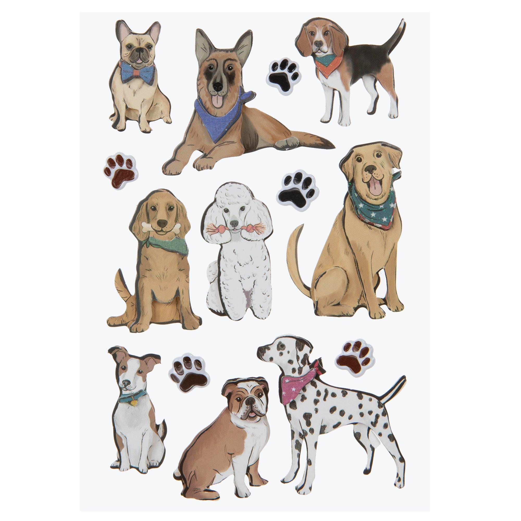 Dogs & Paw Prints 3D Stickers Hobby Lobby 2078202