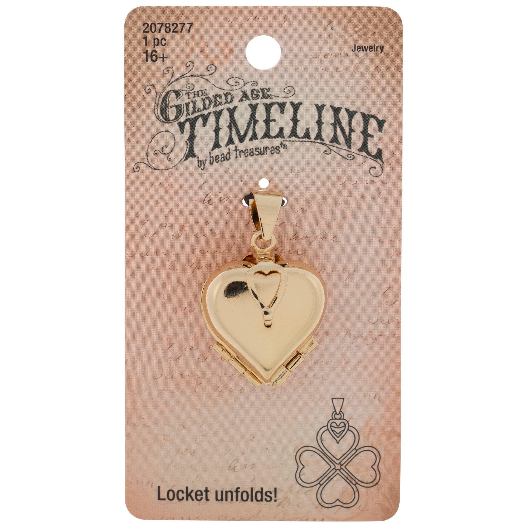 Heart lock and clover necklace