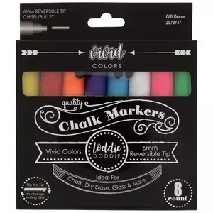 Vivid Colors Chalk Markers - 8 Piece Set