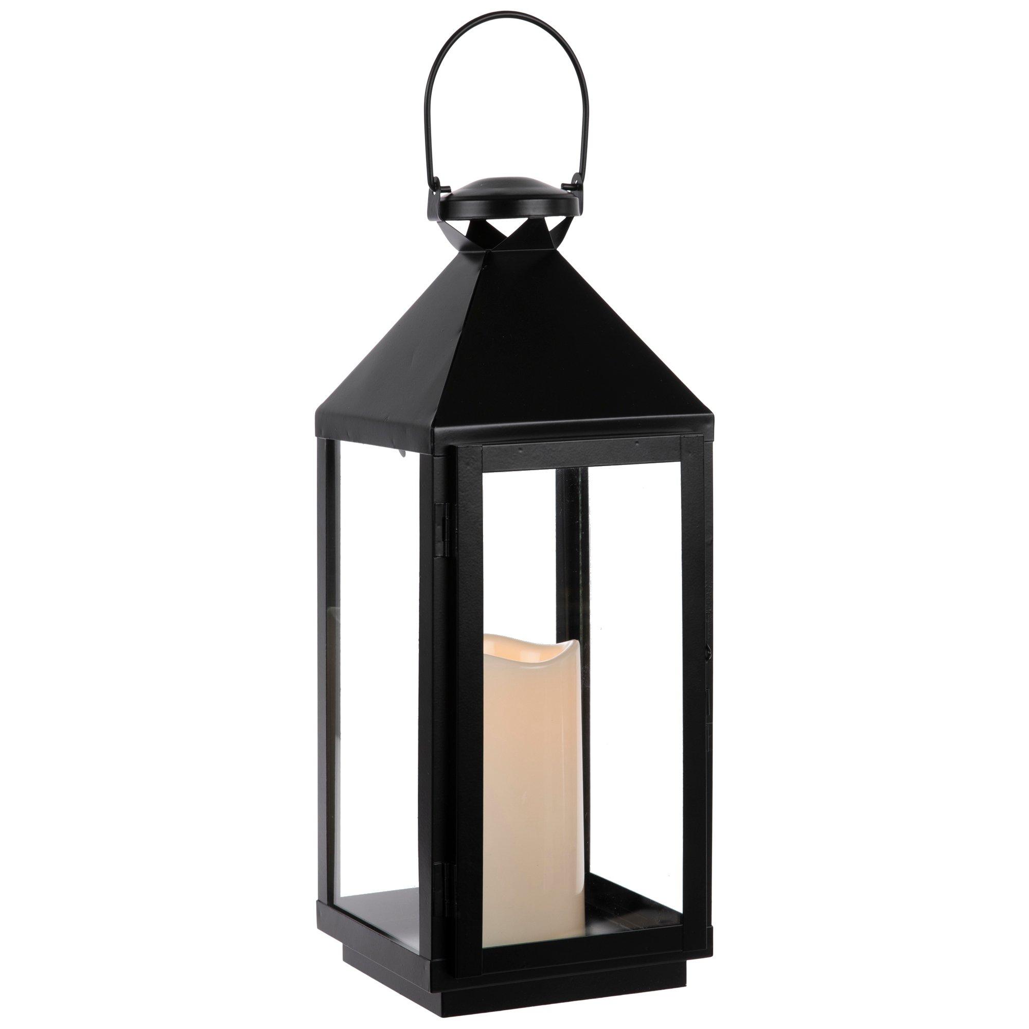 Polished Aluminum Candle Lantern 