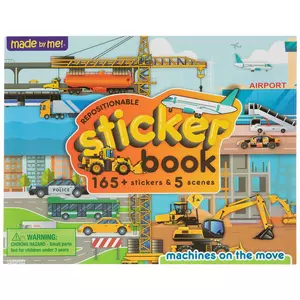 Machines On The Move Repositionable Sticker Book