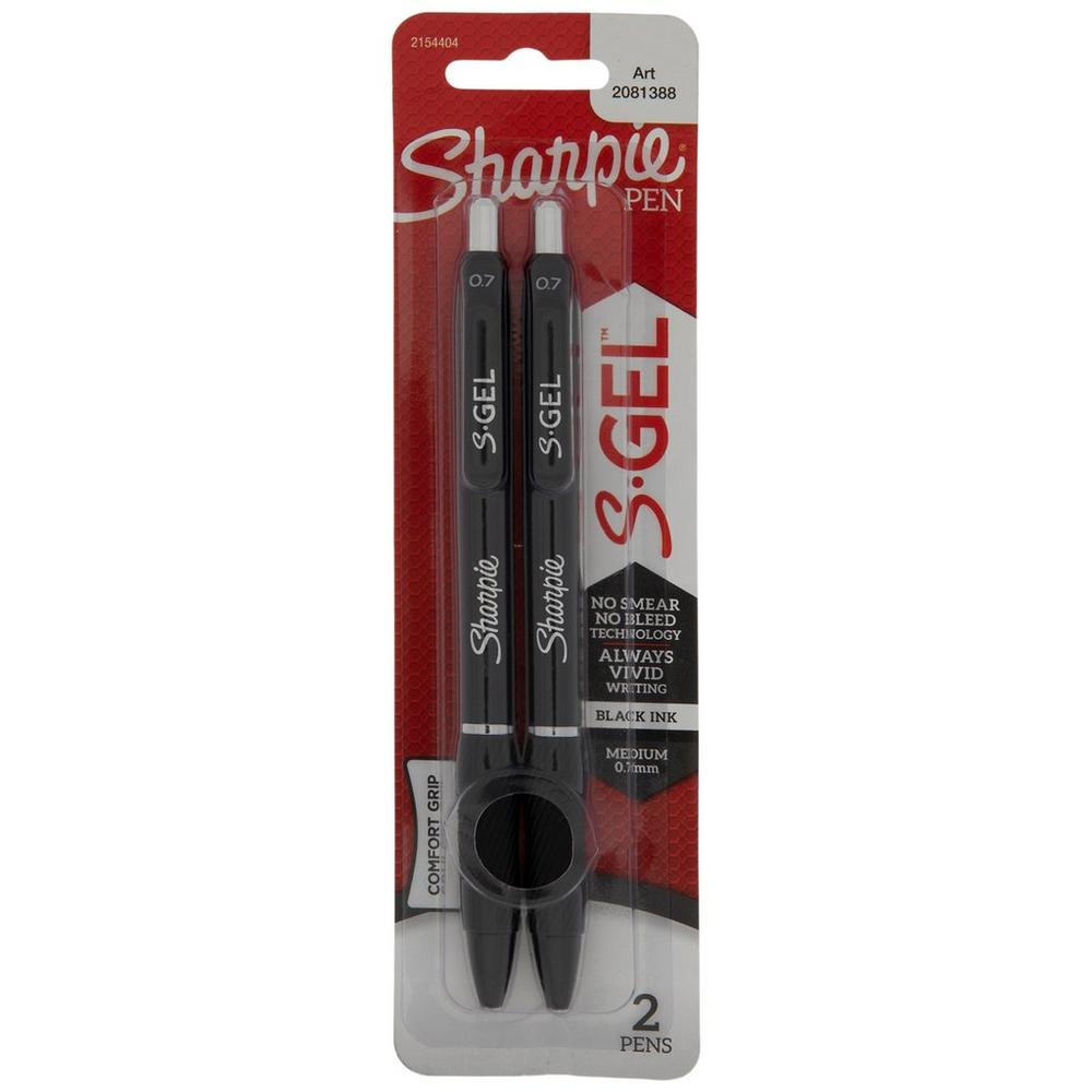 Sharpie S-Gel Pens - 12 Pack Of Medium Point Black Gel Pens - No Smear Writing