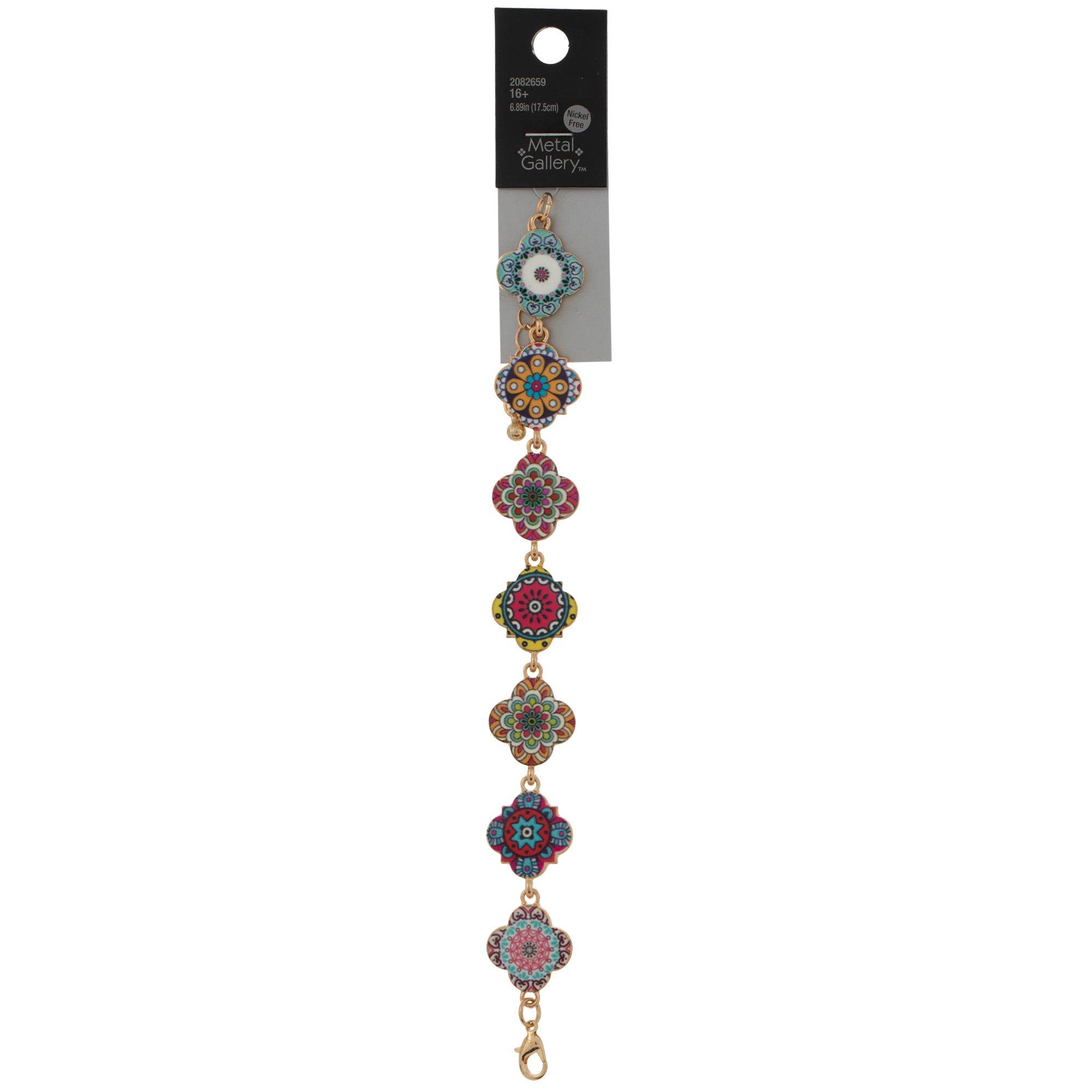 Floral Quatrefoil Bracelet - 6.89&quot;