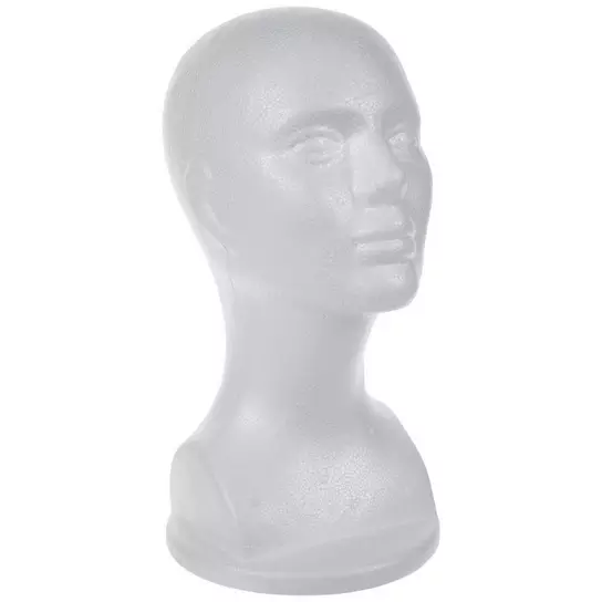 Female White, Styrofoam Head Mannequin