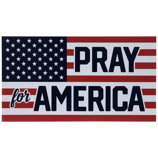 Pray For Our Troops Red, White, And Blue Ribbon Magnet
