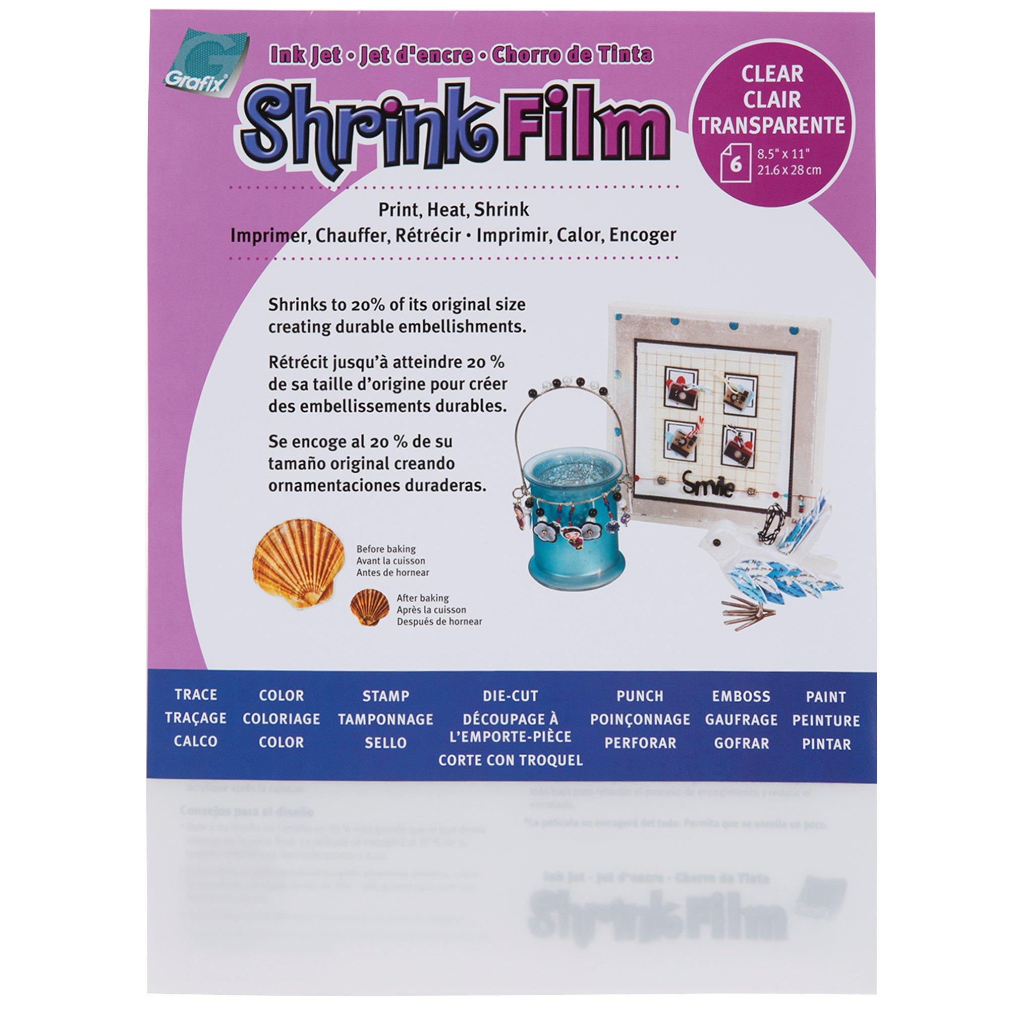 Shrinkfilm Inkjet Sheets 8 1/2" x 11" Hobby Lobby 208850