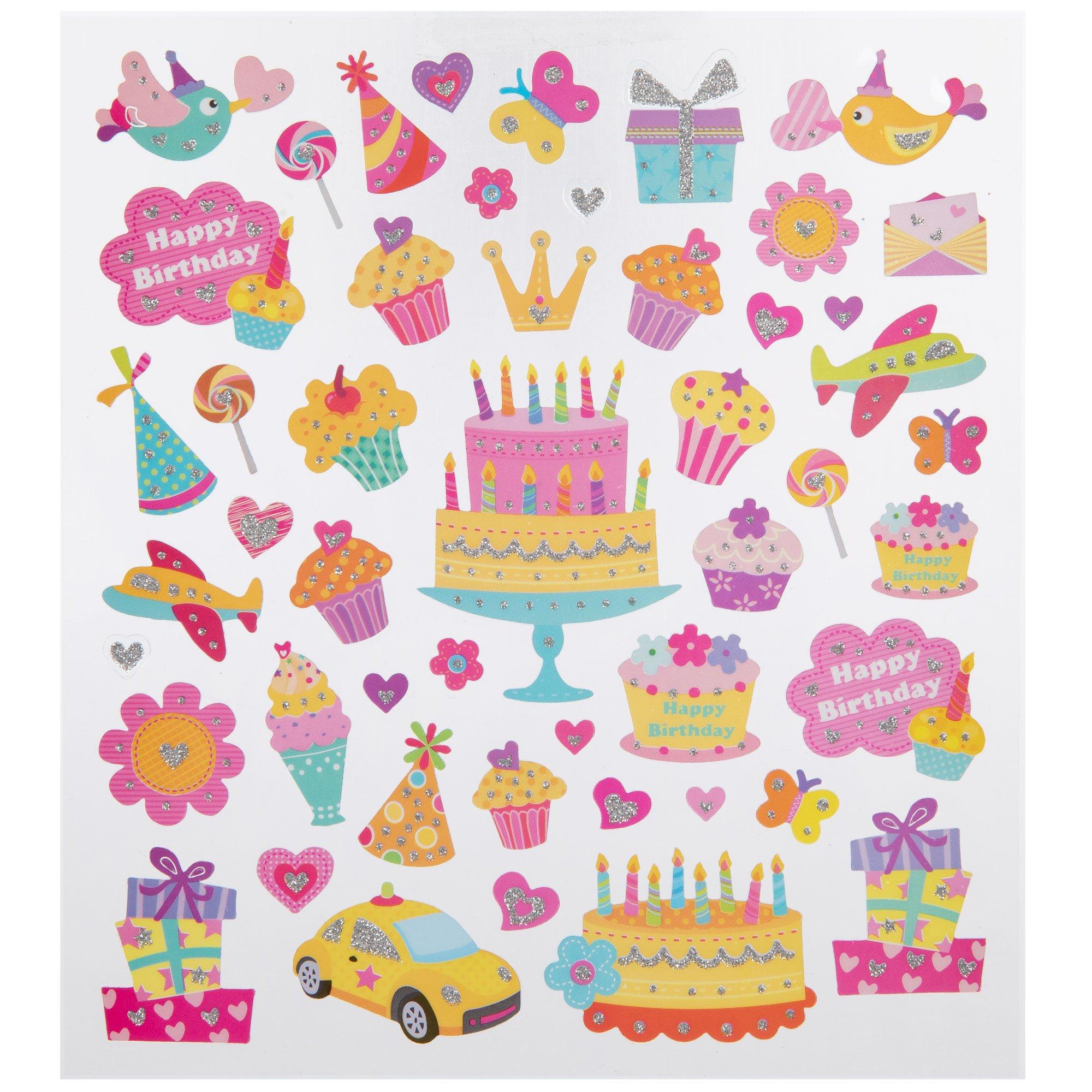 Glitter Birthday Stickers [Book]