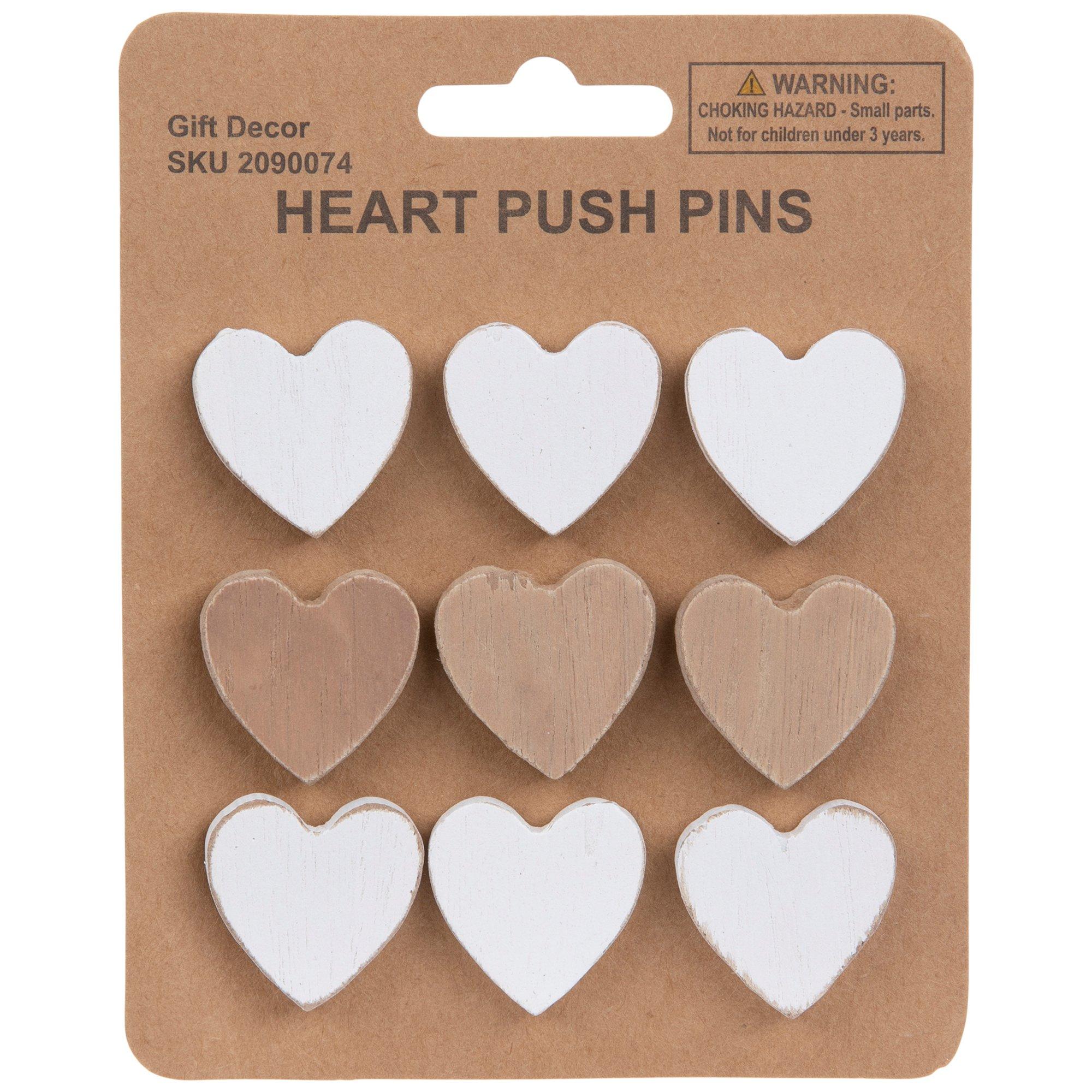 Heart Wood Push Pins Hobby Lobby 2090074