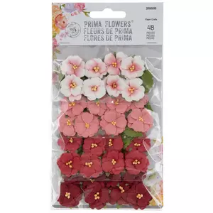 Red & Pink Flower Embellishments