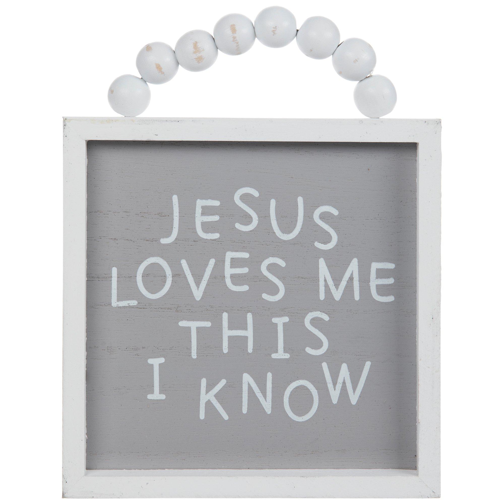 Jesus Loves Me Wood Wall Decor