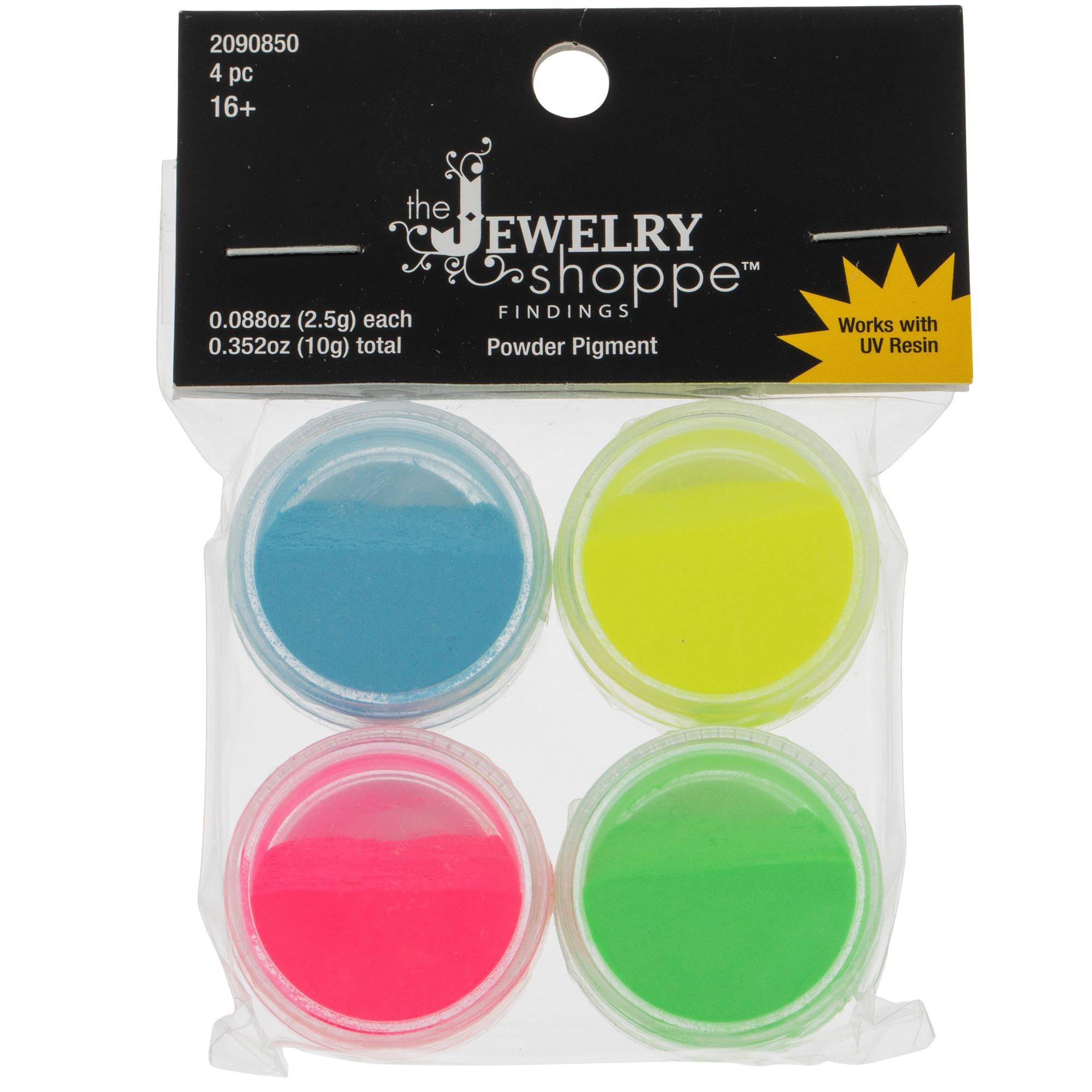 Glow in The Dark Pigment Powder 15 Jar -12 Color Glow Pigment and 3 Color  Luminous Flake with UV Lamp - Epoxy Resin Luminous Powder for Slime